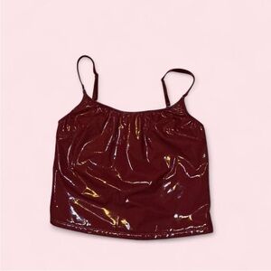 Shimmering Burgundy Camisole Top